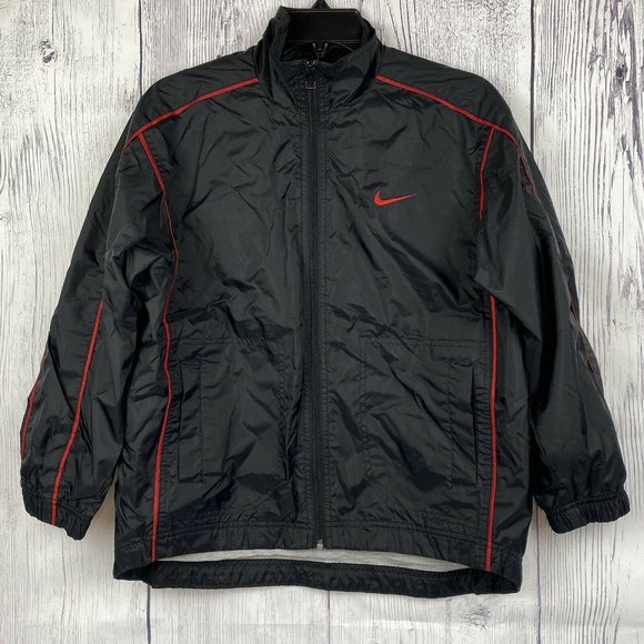 Nike Jackets & Blazers - VTG Nike Med Windbreaker Black Red Women’s Jacket